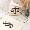 Baumwolltasche - Jutebeutel für Juristen mit Paragraphen und Gerechtigkeitswaage