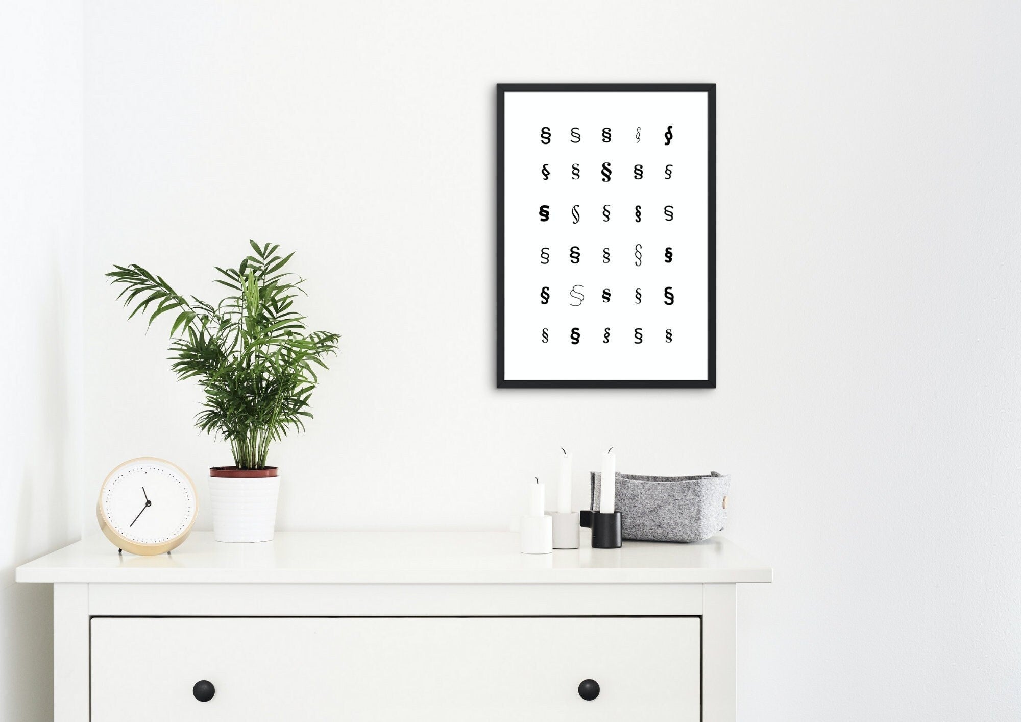 Jura Poster im Paragraphen Design mit verschiedenen Paragraphen ideals als Geschenk für die Kanzlei