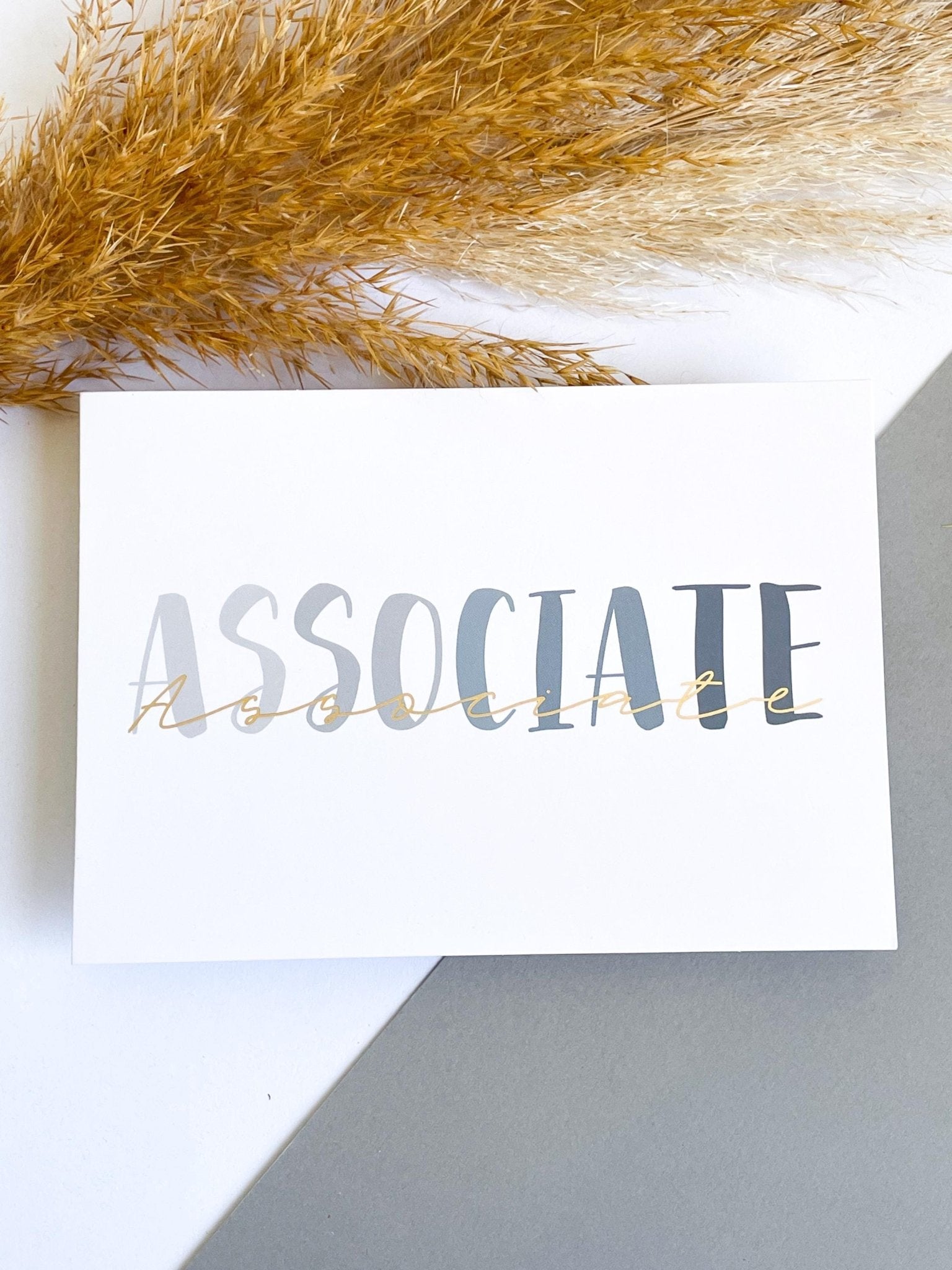 Associate Postcard - elegant legal card for qualified Associates