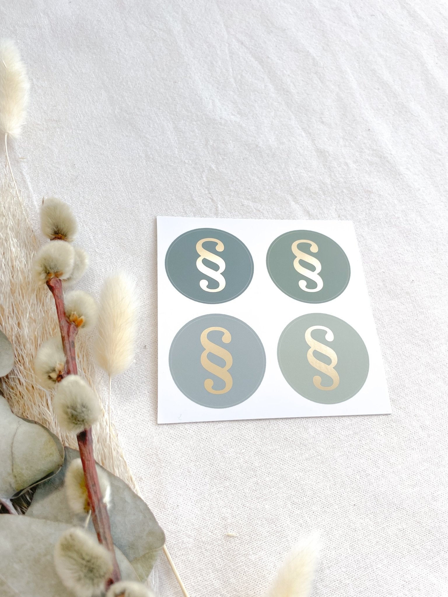 Sticker „Paragraph" – Goldfolien-Aufkleber Set für Juristen, Anwälte & Kanzleien