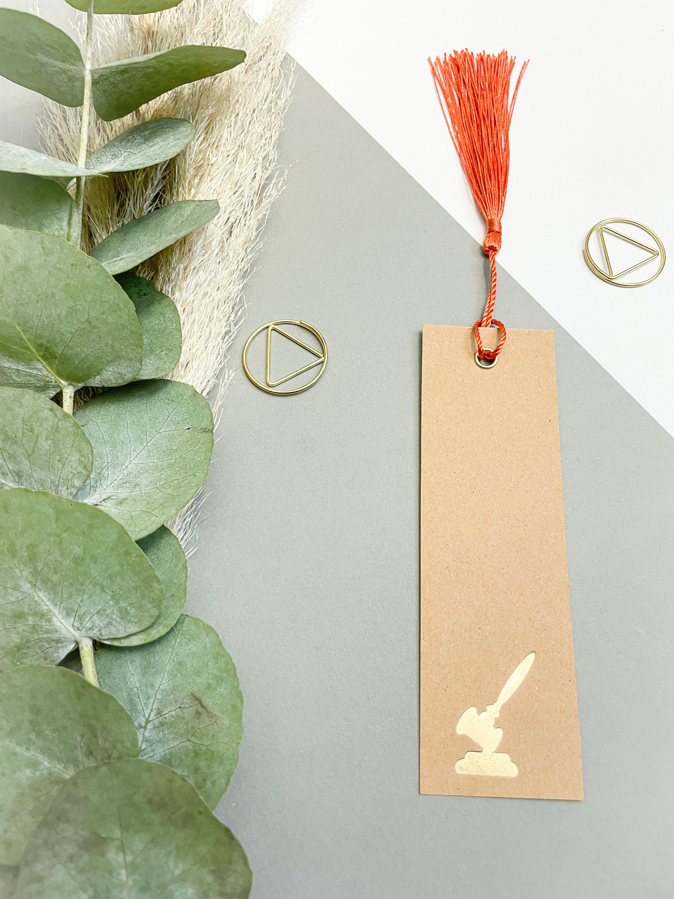 Lesezeichen Kraftpapier/ Gold - Geschenk für Juristen, Anwälte, Jurastudenten, Richter, Rechtswissenschaften