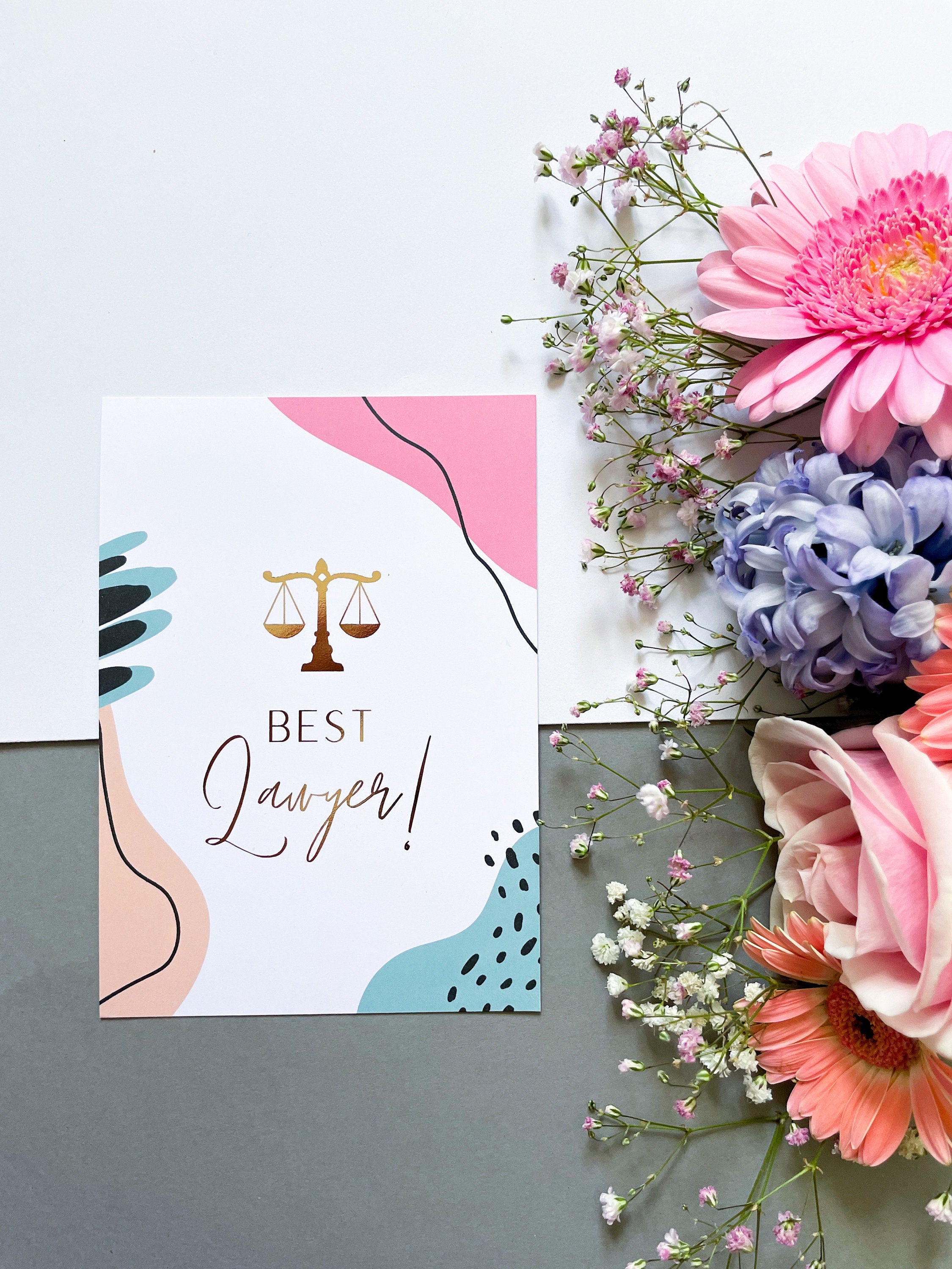 Best Lawyer Postcard - Legal card for the best lawyer or aspiring lawyer- German: Beste Anwältin