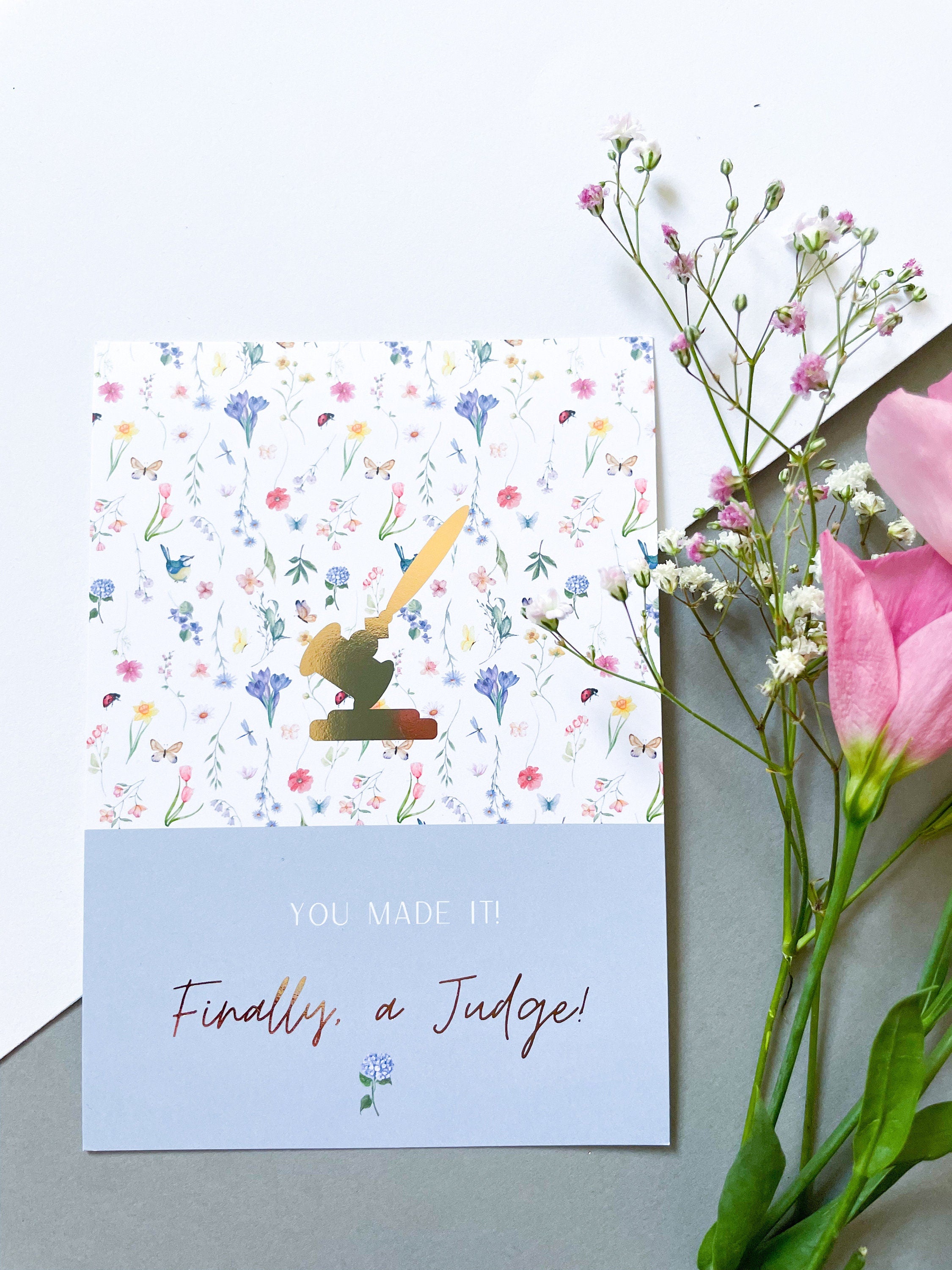 Finally a Judge Postcard - Legal card for a Judge or aspiring Judge - German: Endlich Richterin