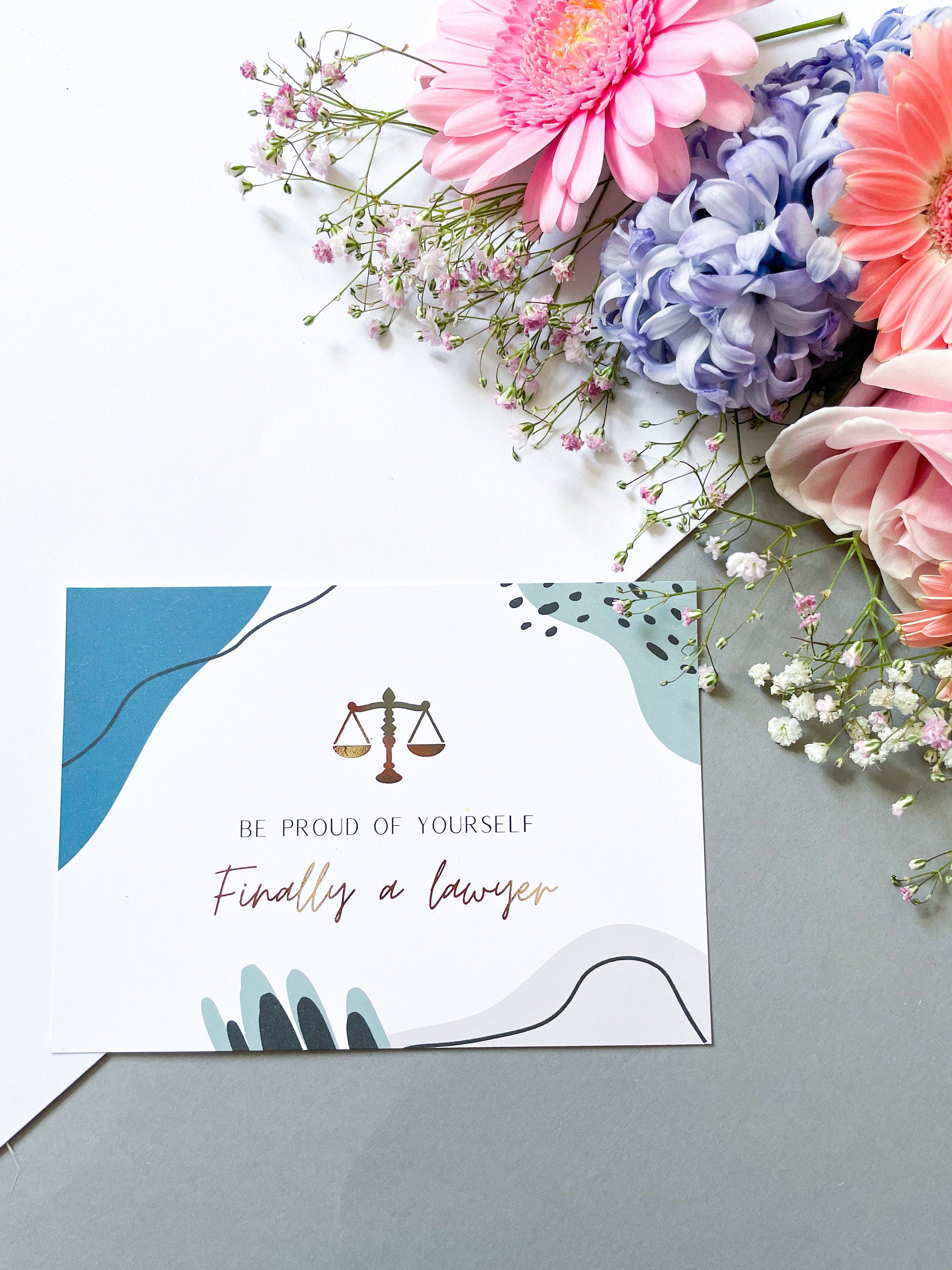 Endlich Anwalt Postkarte - Juristische Karte für frisch gebackene Anwälte - Finally a Lawyer