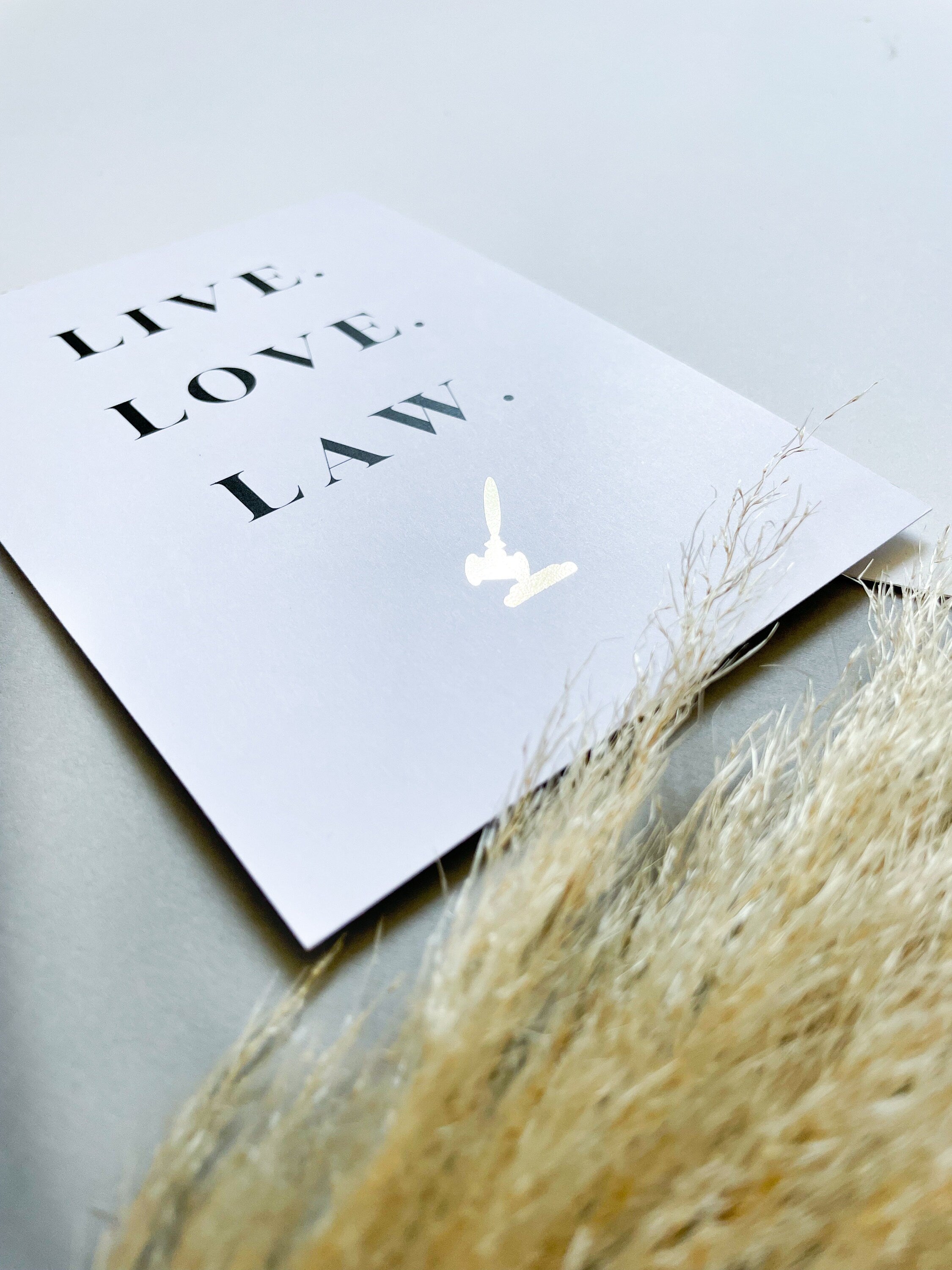 Live Love Law - Rechtliche Postkarte für Juristen- Legal card for Lawyers