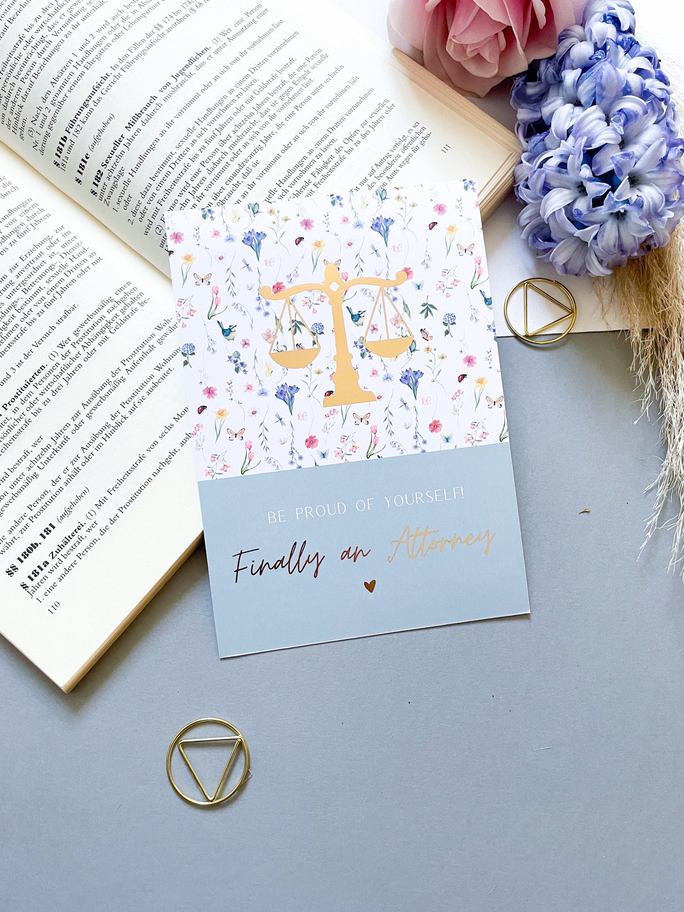 Finally an Attorney - Legal card for newly qualified lawyers/Attorney - Endlich Anwältin