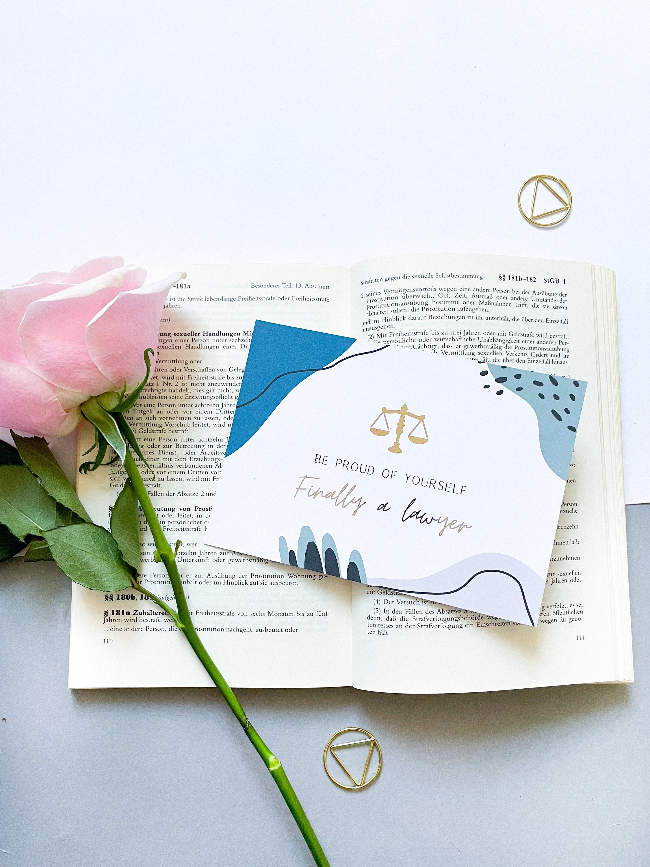 Endlich Anwalt Postkarte - Juristische Karte für frisch gebackene Anwälte - Finally a Lawyer