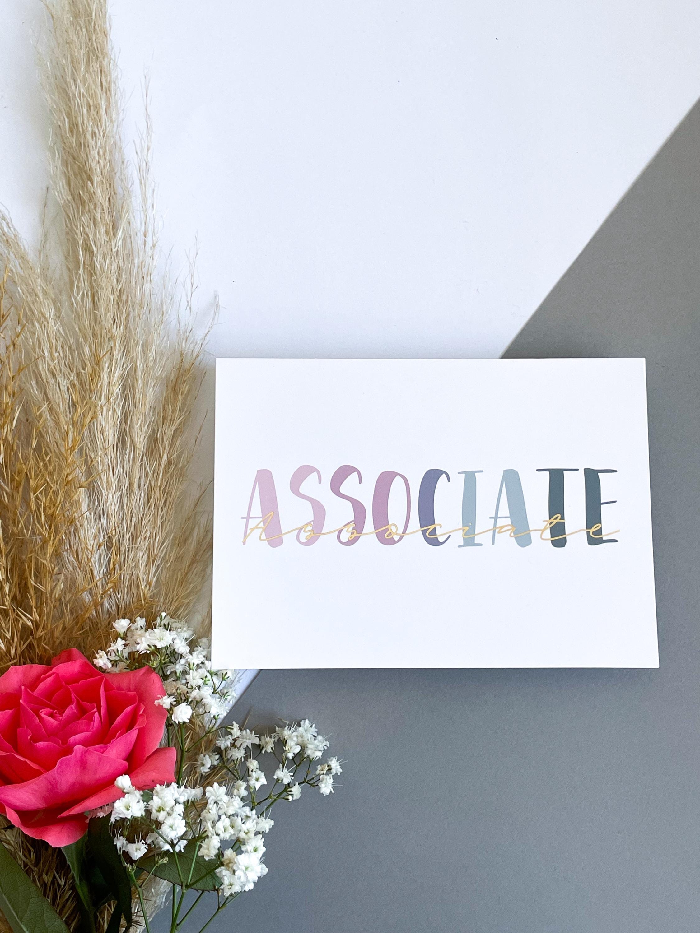 Associate Postcard - elegant legal card for qualified Associates