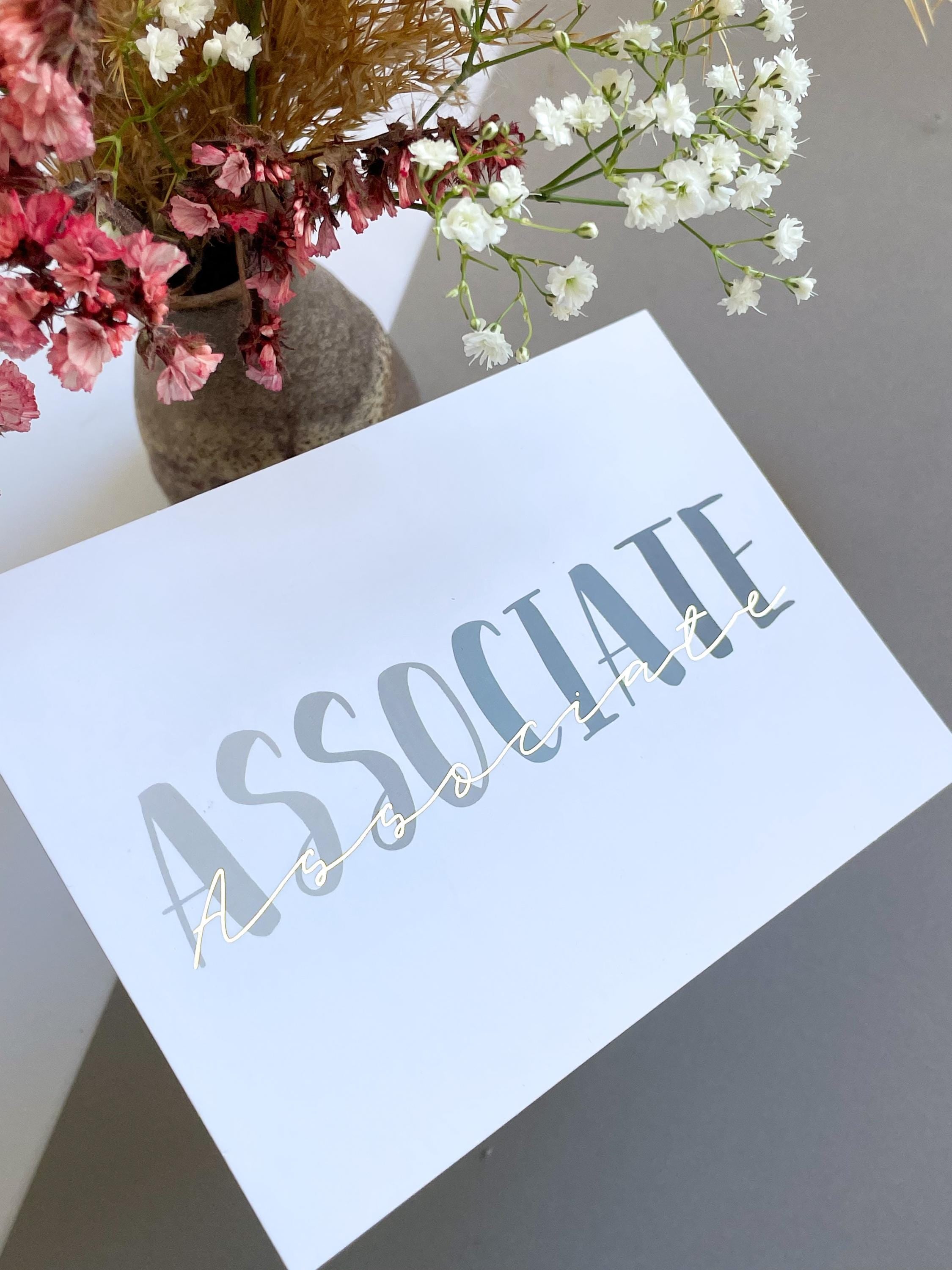 Associate Postcard - elegant legal card for qualified Associates