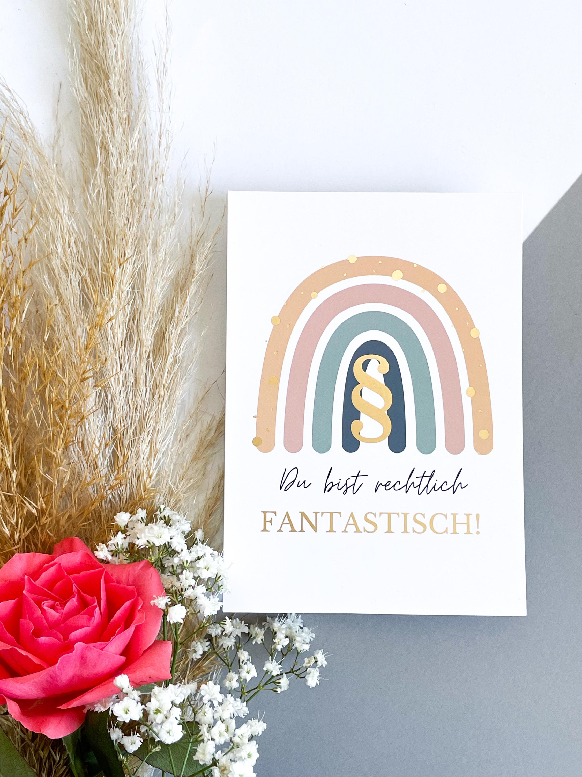 Rechtlich Fantastisch Postkarte - Juristische Karte für Juristen - legally amazing