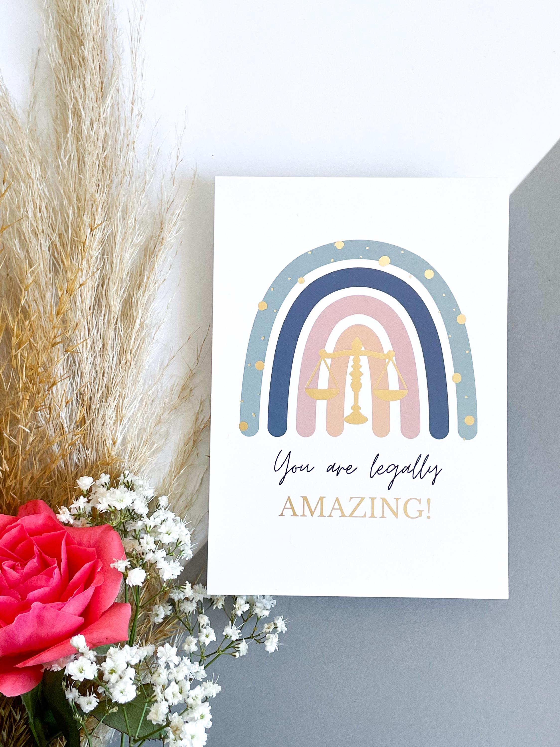 Rechtlich Fantastisch Postkarte - Juristische Karte für Juristen - legally amazing