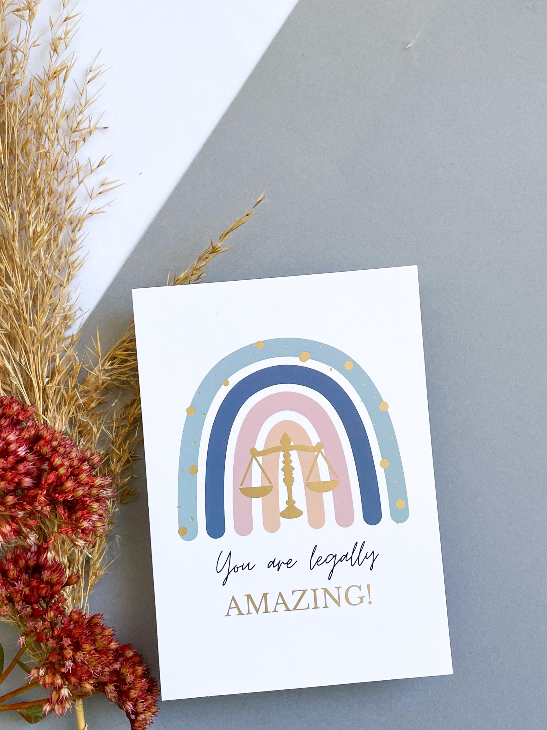 Rechtlich Fantastisch Postkarte - Juristische Karte für Juristen - legally amazing