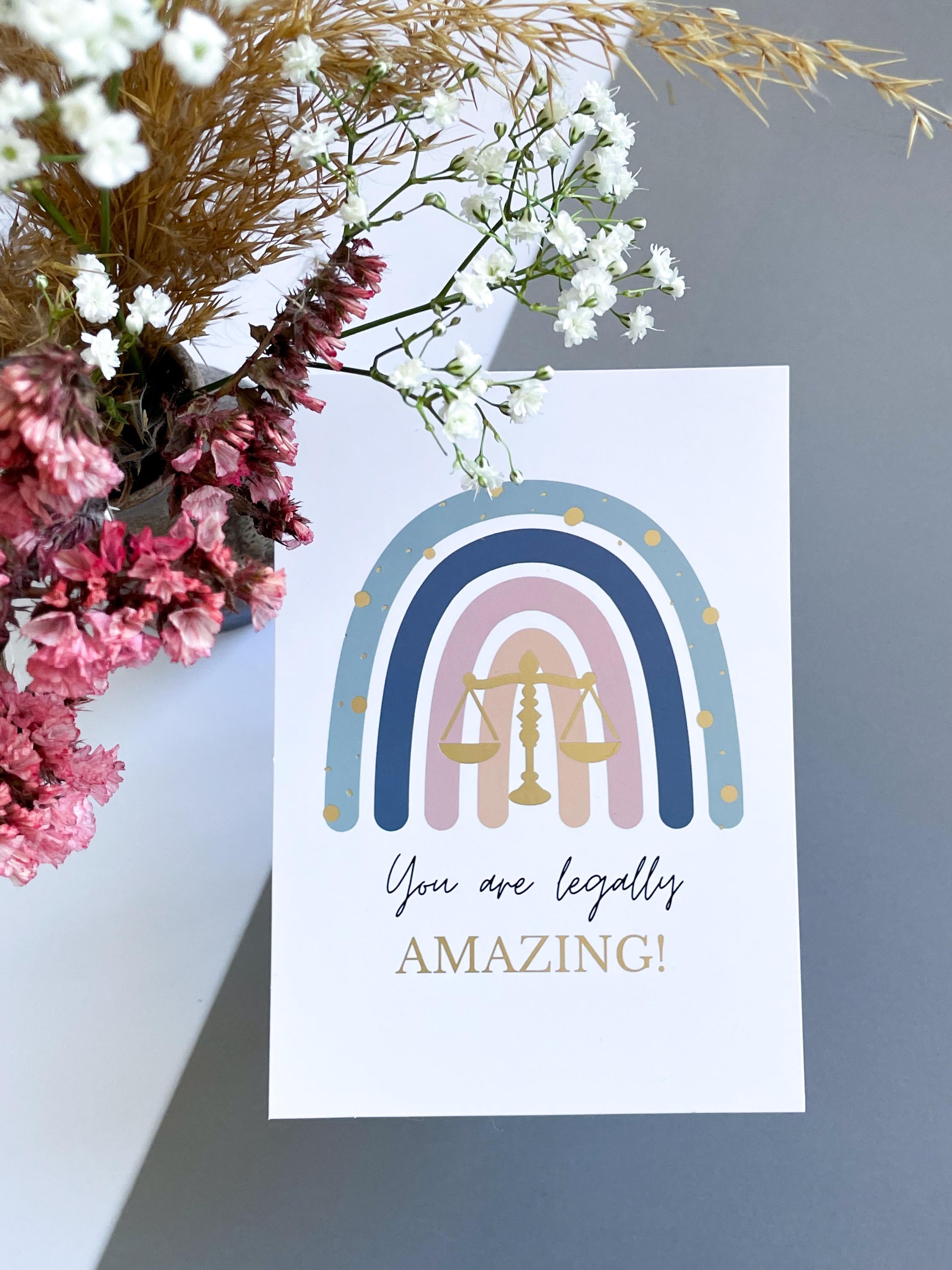 Rechtlich Fantastisch Postkarte - Juristische Karte für Juristen - legally amazing