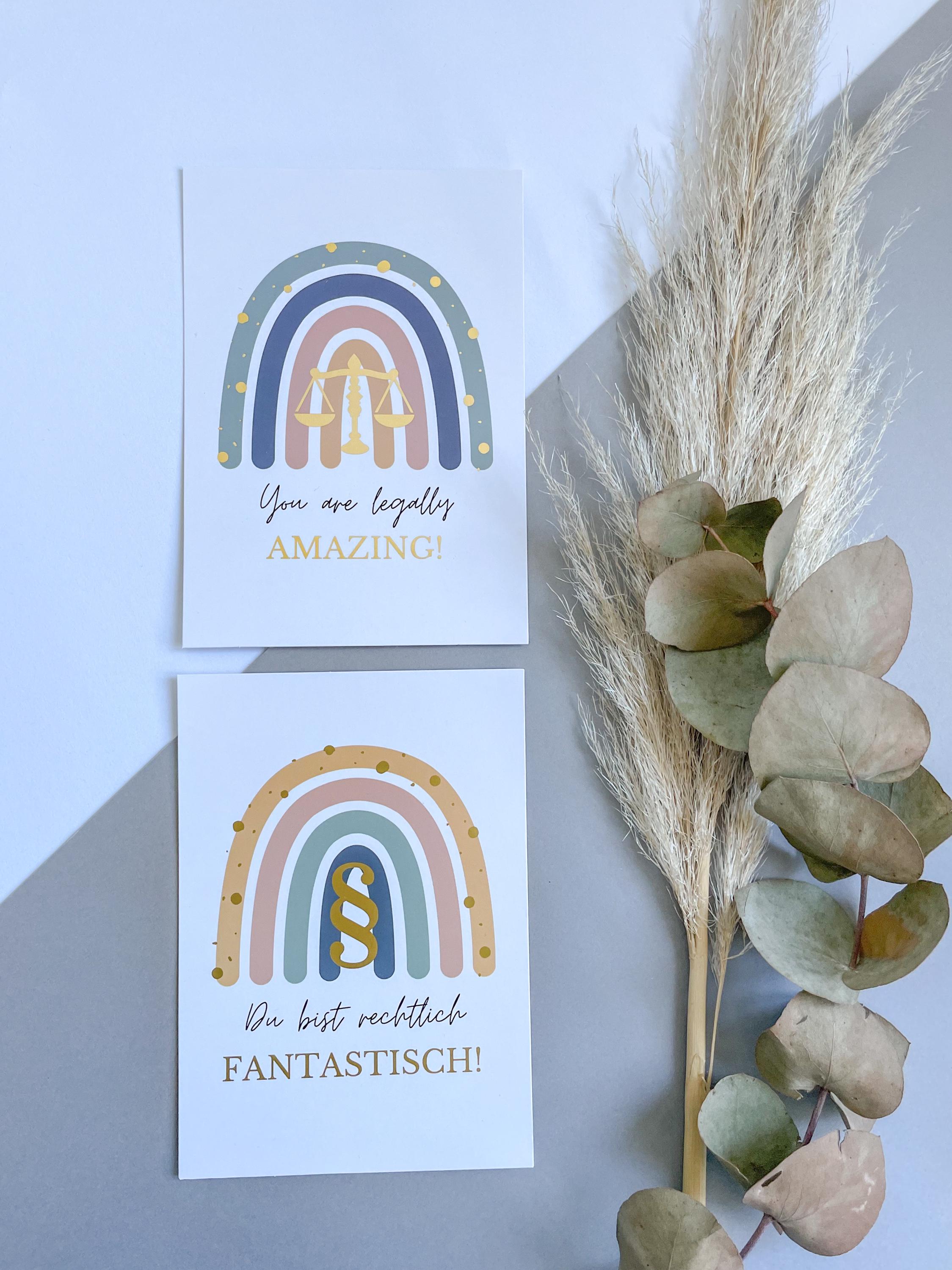 Rechtlich Fantastisch Postkarte - Juristische Karte für Juristen - legally amazing