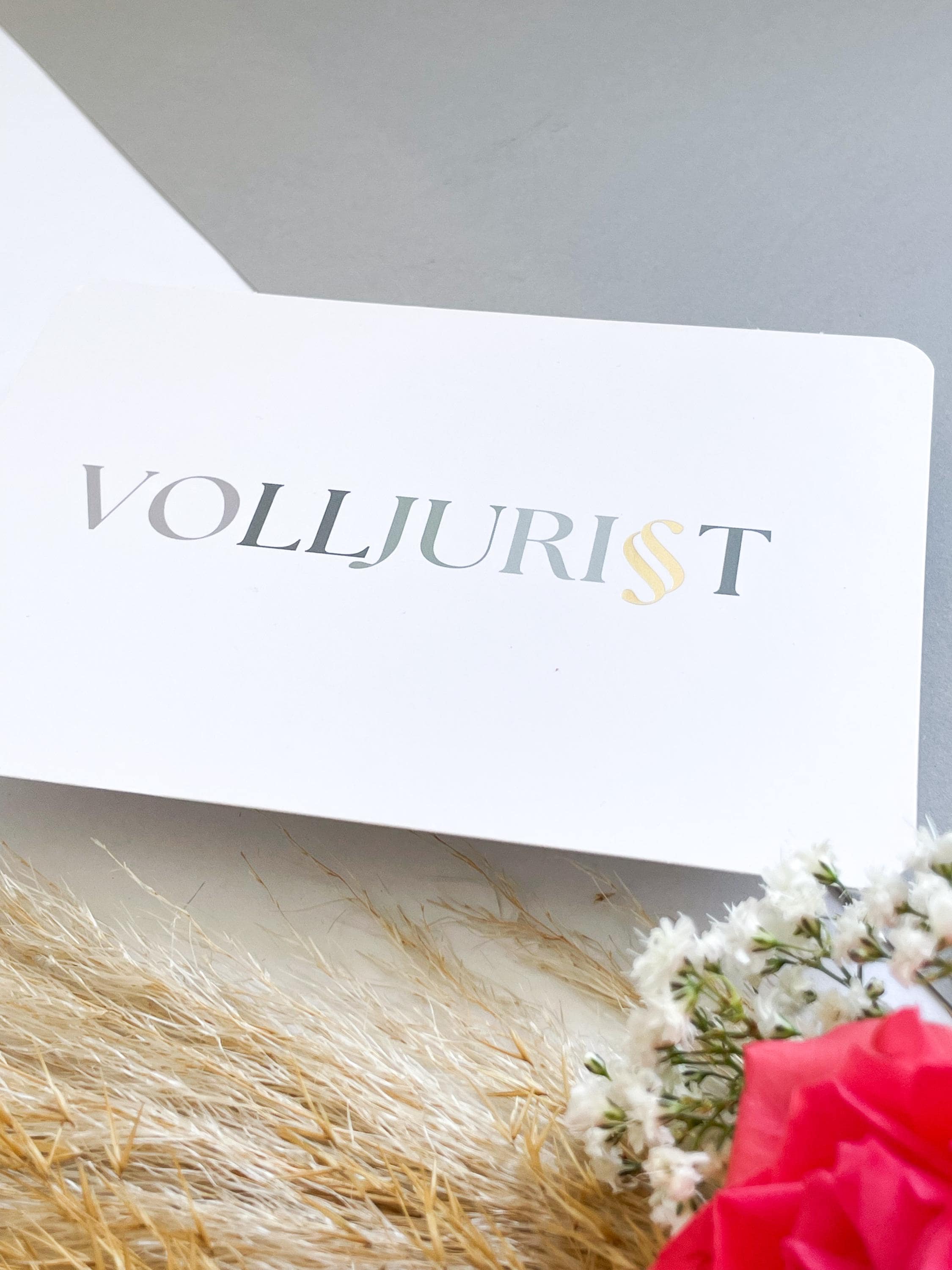 Volljuristin Postkarte - Elegante Karte für Volljuristen, (frisch gebackene ) Anwälte