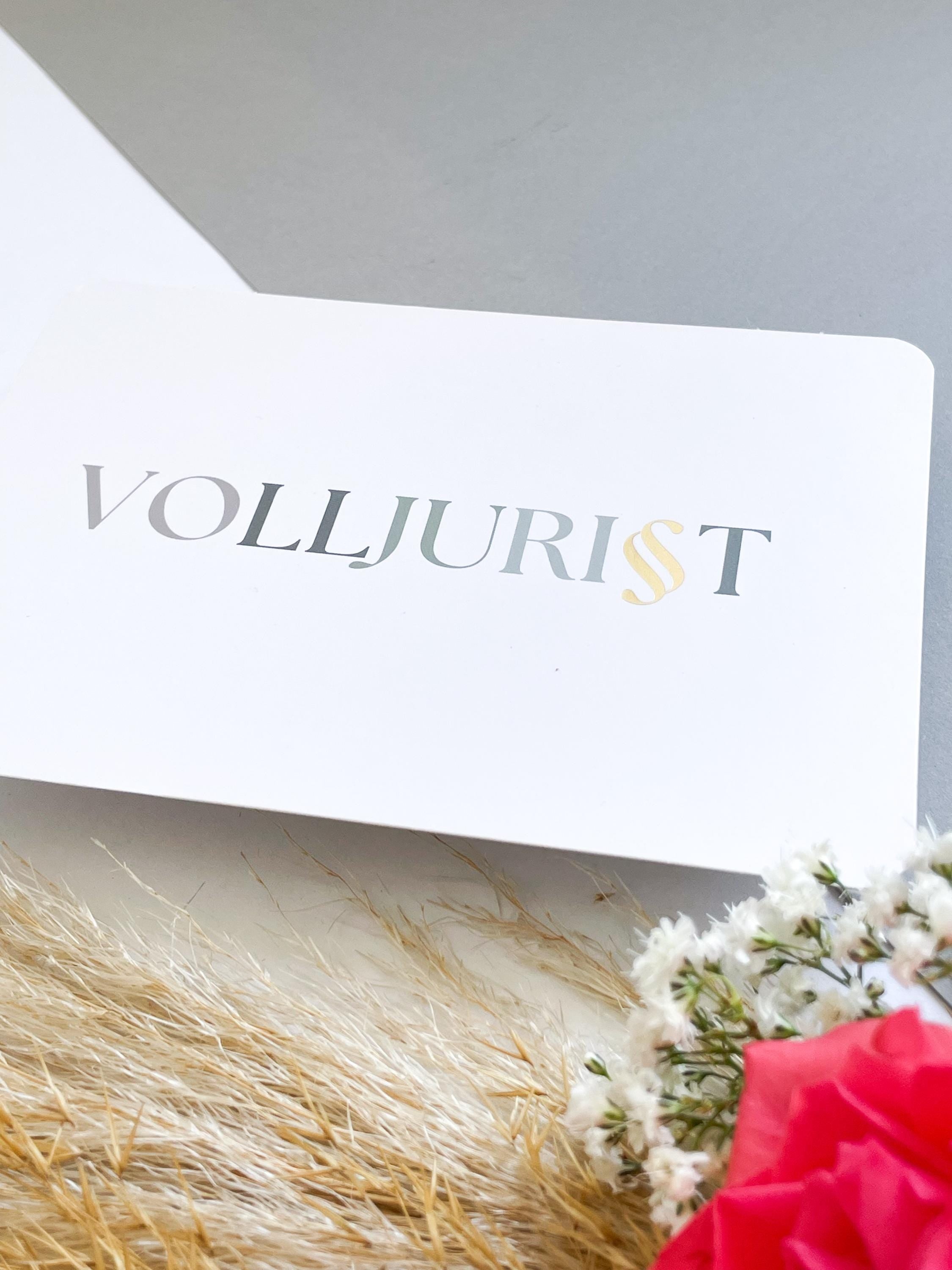 Volljurist Postkarte - Elegante Karte für Volljuristen, (frisch gebackene ) Anwälte