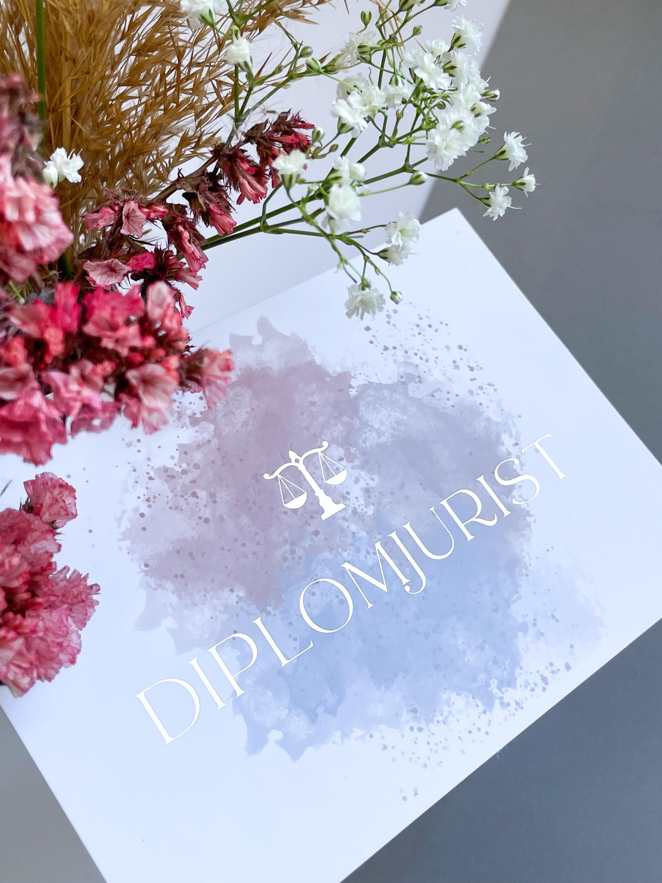 Diplomjurist/in Postkarte - Juristische Karte, für Diplomjuristen, Jurastudenten, Rechtswissenschaften, angehende Anwälte