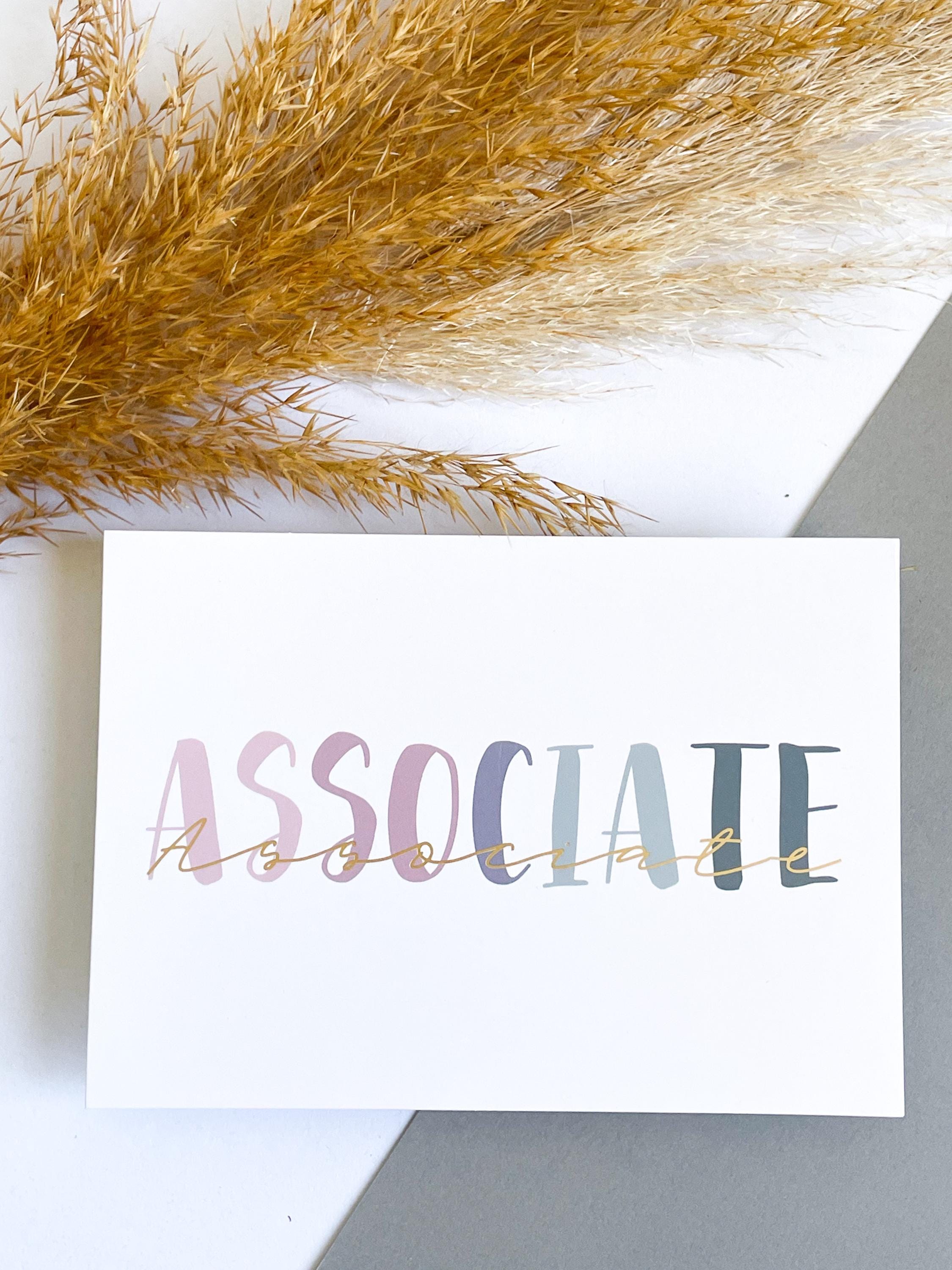 Associate Postcard - elegant legal card for qualified Associates