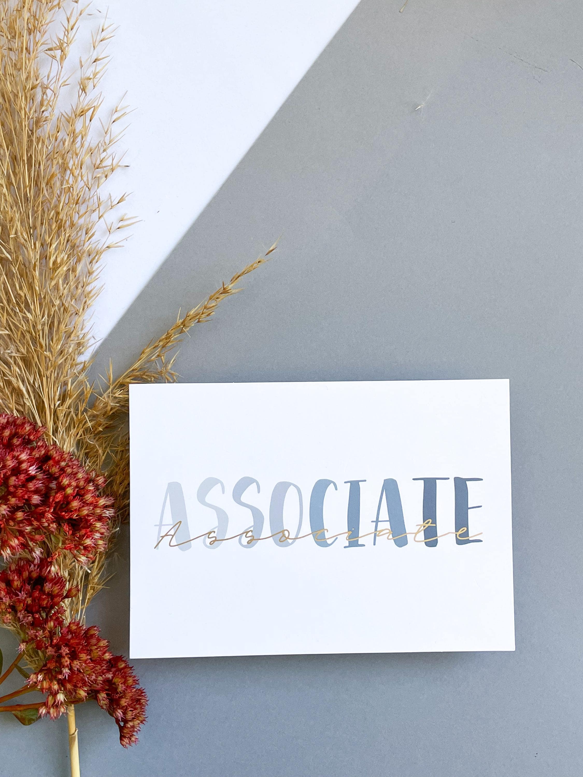 Associate Postcard - elegant legal card for qualified Associates