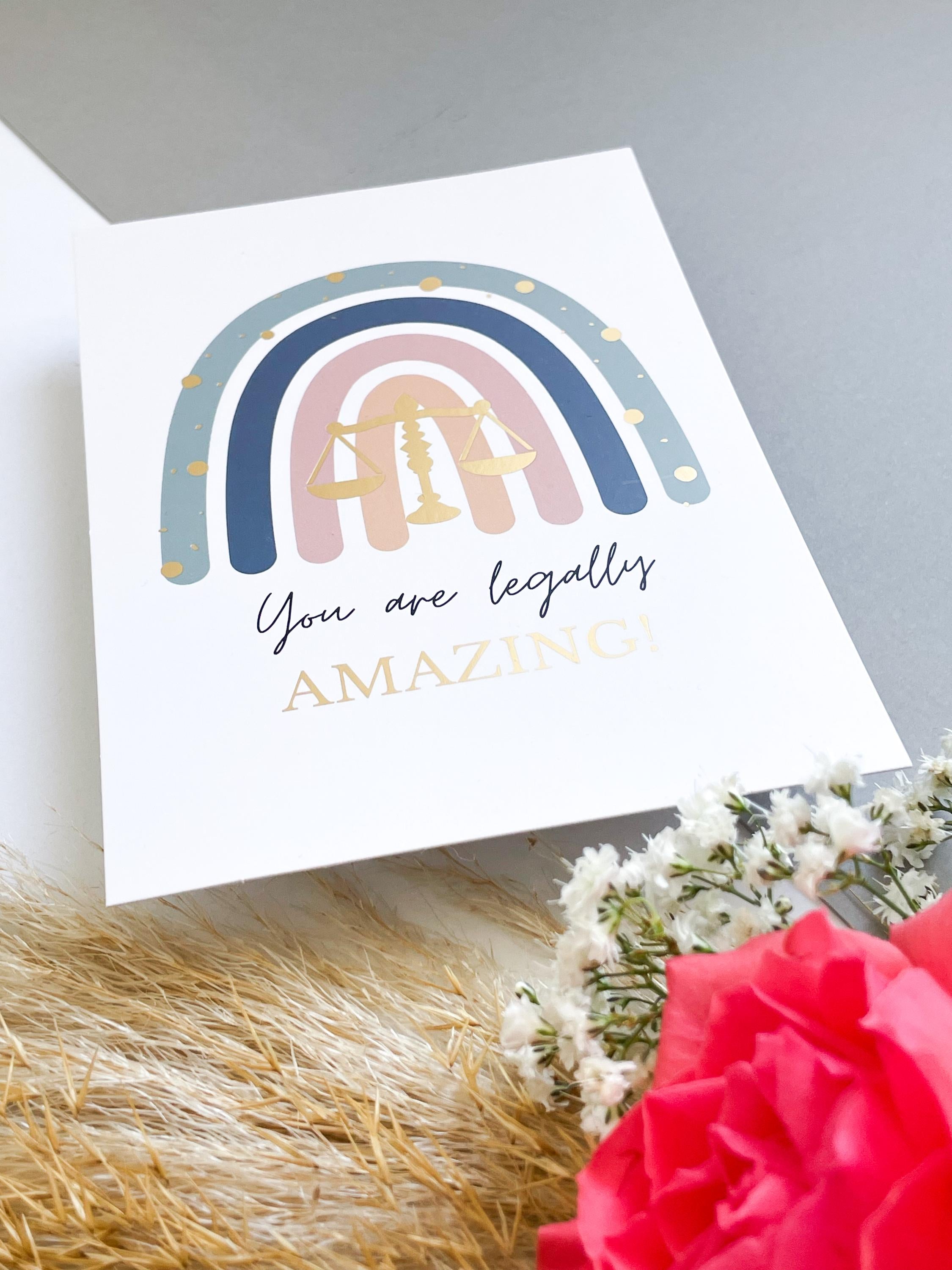 Rechtlich Fantastisch Postkarte - Juristische Karte für Juristen - legally amazing