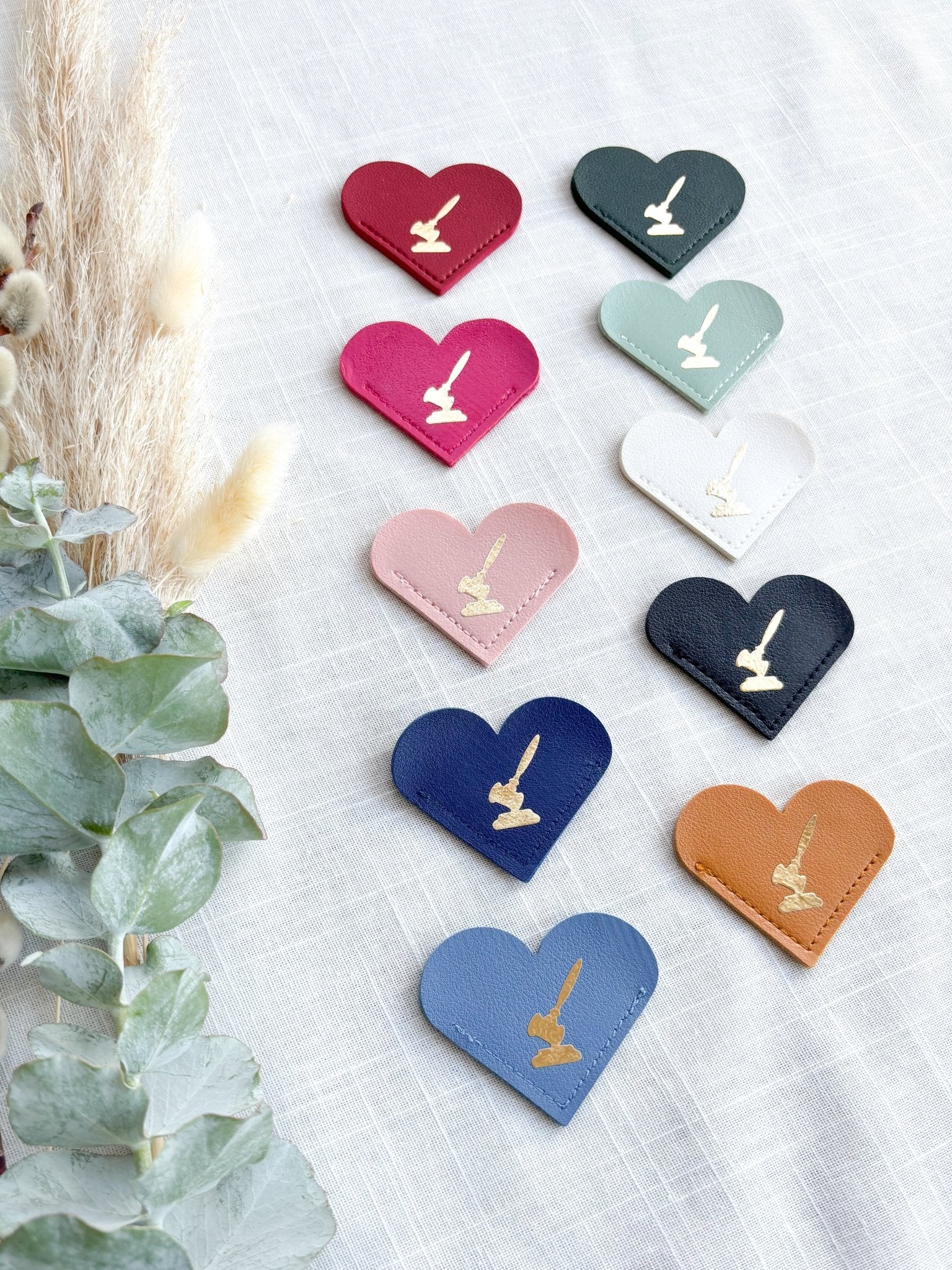 Herz Lesezeichen Jura  mit Richterhammer in 10 Farben